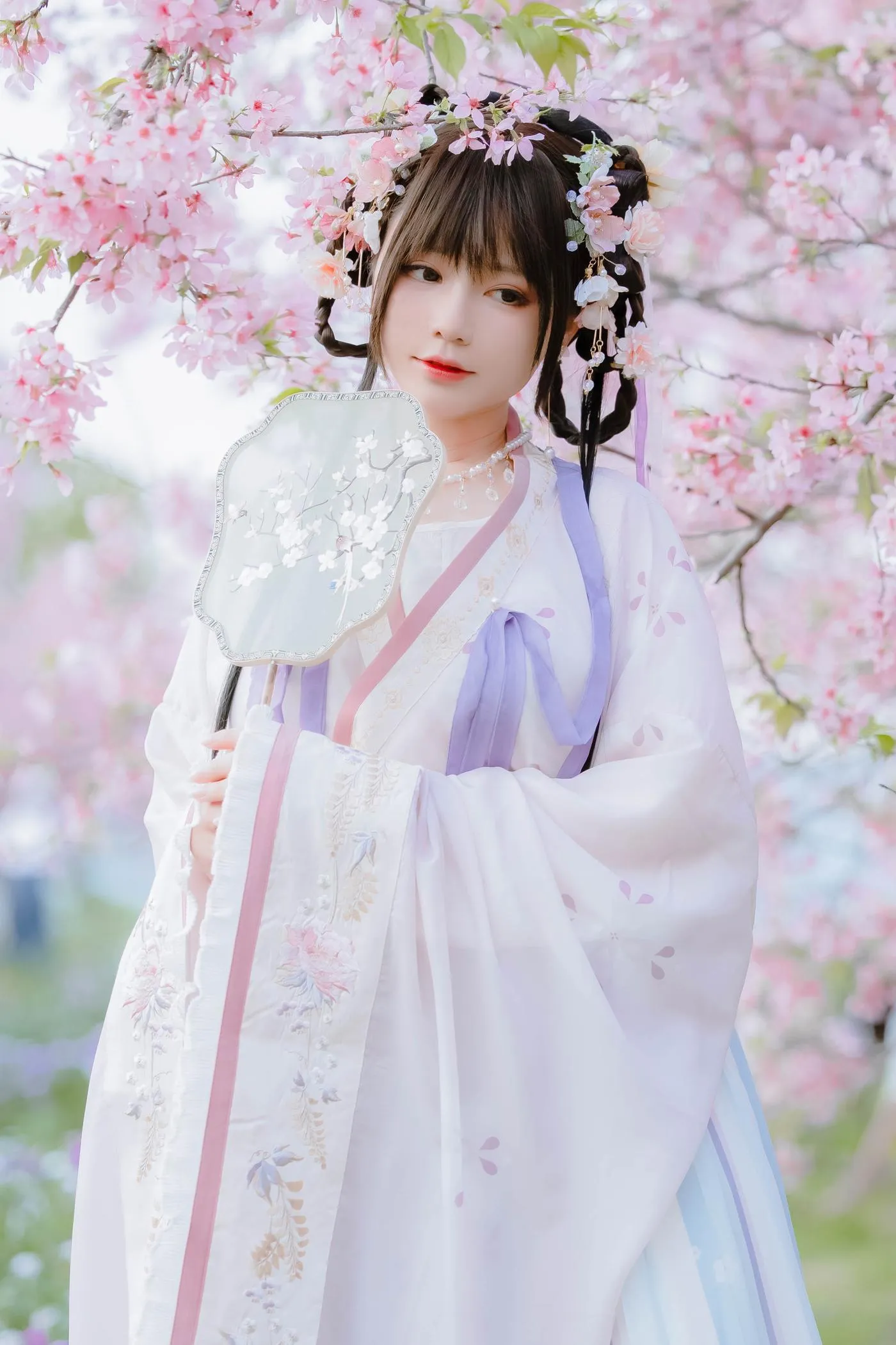 Nyako喵子 – NO.35 樱花汉服 花神祈愿 [52P]插图9